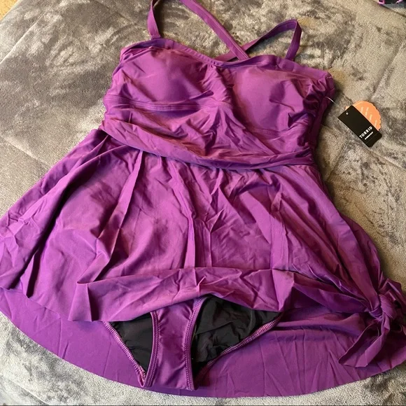 torrid | Swim | Nwt Torrid Purple Swim Dress Sz X | Poshmark